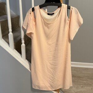 Lulu's Peach Midi Dress